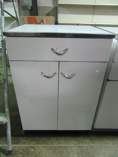 METAL CABINET WITH FORMICA TOP