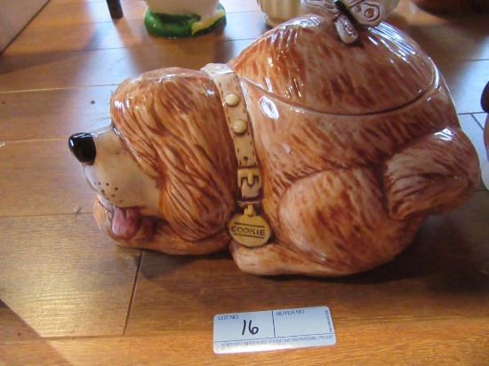 DOG COOKIE JAR MADE BY TREASURE CRAFT USA