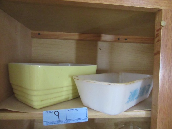 GLASBAKE AND HALL BAKING DISHES