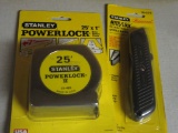 STANLEY UTILITY KNIFE AND 25 FT TAPE MEASURE. NEW IN PACKAGES
