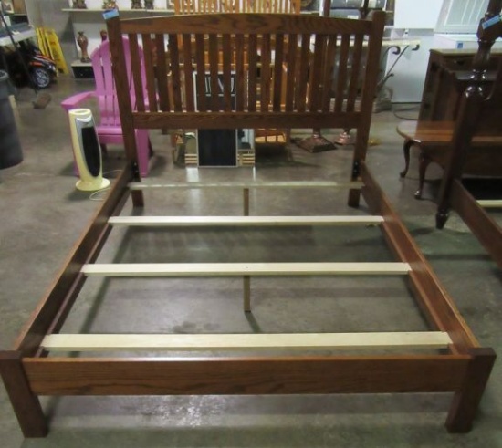 NEW OAK QUEEN-SIZE BED