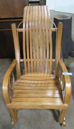 NEW OAK BENTWOOD AMISH STYLE ROCKER