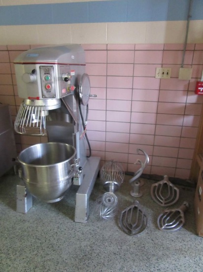 BERKEL 60 QUART MIXER WITH ATTACHMENTS