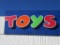 TOYS US LIGHTED SIGN. DOES NOT INCLUDE THE LETTER R!!!!!