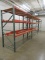 3 SECTIONS OF PALLET RACKING INCLUDING (4) 90 INCH BY 40 INCH DEEP UPRIGHTS