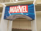 MARVEL LIGHTED SIGN WITH ACTION AND ADVENTURE SIGNAGE ON OTHER SIDE