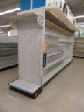 2 ROWS OF LOZIER TALLER SHELVING WITH 4 END CAPS