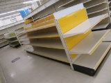 2 SECTIONS OF LOZIER SHELVING WITH 2 END CAPS IN-CENTER