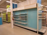 1 ROW OF LOZIER SHELVING WITH 4 END CAPS 2 SECTIONS