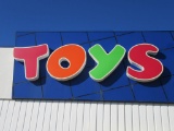 TOYS US LIGHTED SIGN. DOES NOT INCLUDE THE LETTER R!!!!!