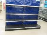LOT OF SHELVING ON OUTER WALL SECTION 3 OF 3 INCLUDING SPORTS SHELVING AND