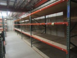 5 SECTIONS OF PALLET RACKING INCLUDING (6) 90 INCH BY 48 INCH UPRIGHTS, (34