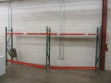 5 SECTIONS OF PALLET RACKING INCLUDING (8) 90 INCH BY 20 INCH DEEP UPRIGHTS