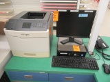 2 DELL COMPUTER SYSTEMS WITH 2 LEXMARK MS710DN PRINTERS