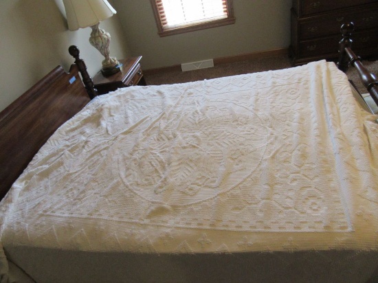 CHENILLE BEDSPREAD AND AFGHAN