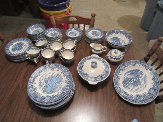 ENGLISH VILLAGE BY SALEM CHINA COMPANY OLDE STAFFORDSHIRE CHINA SERVICE FOR