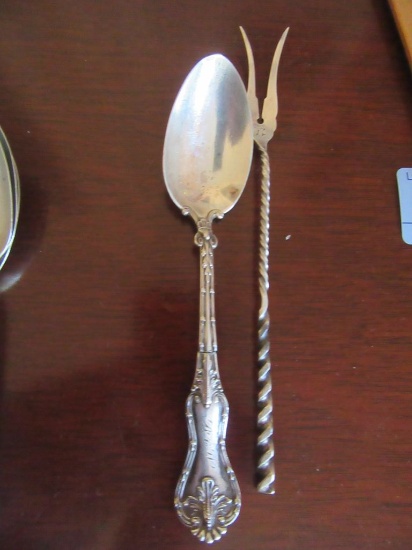 STERLING FORK AND SPOON