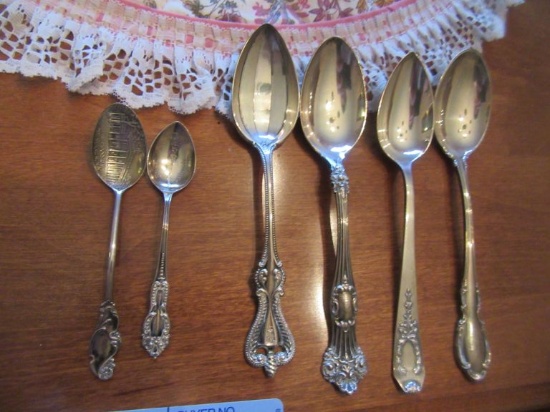 6 STERLING SPOONS