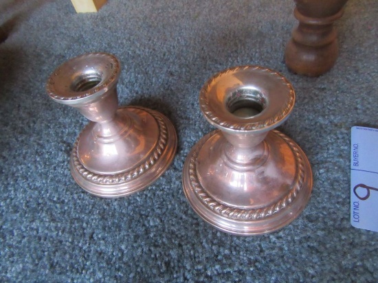 SILVER WEIGHTED CANDLESTICKS