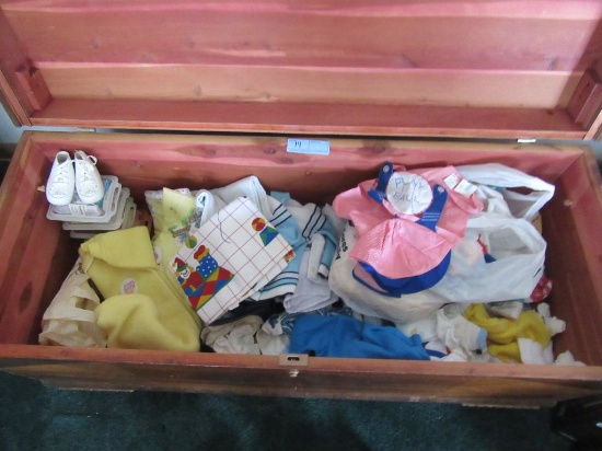 VARIETY OF BABY CLOTHES, SHOES, BLANKETS, ETC