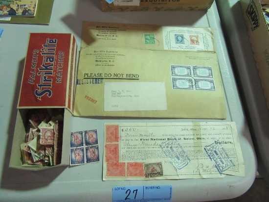 VARIOUS CANCELLED STAMPS AND ENVELOPES