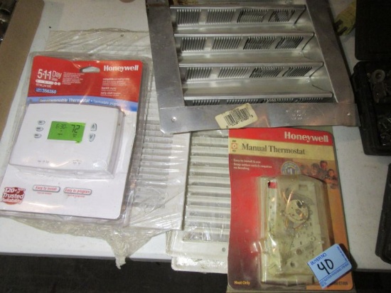 NEW PROGRAMMABLE THERMOSTAT. MANUAL THERMOSTAT PARTS. AIR DUCTS AND ETC