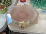 PINK HAND-PAINTED CENTERPIECE DISH