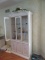 WHITE WASHED DINING ROOM LIGHTED CABINET
