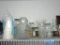 ASSORTMENT GLASS JARS AND VASES