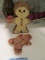 GINGERBREAD SPOON HOLDER AND WOODEN FIGURE