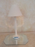 WHITE STONE-LIKE TABLE LAMP