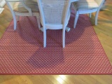 9‘ X 6‘ RED AND TAN AREA RUG