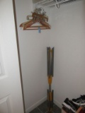 HANGERS WITH FOLD UP CLOTHES RACK