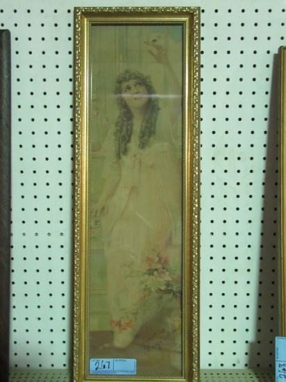 MARY PICKFORD PRINT IN GOLD FRAME