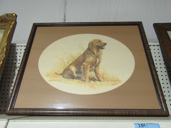 FRAMED GOLDEN RETRIEVER PRINT BY ELLIOTT