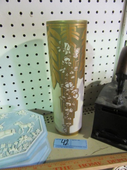 O&R.G ROYAL AUSTRIA GOLD PAINTED FLORAL VASE