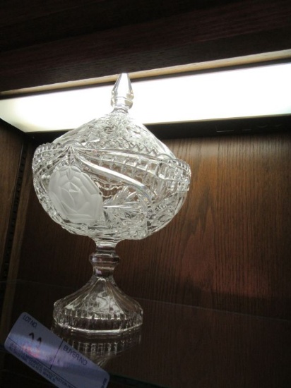 GLASS COVERED COMPOTE