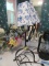 WROUGHT IRON LAMP WITH SHADE