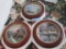 THOMAS KINKADE COLLECTOR'S ROUND PLATES IN WOOD FRAMES BY BRADFORD EXCHANGE