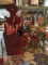 CANDLES WITH WOODEN WALL SHELF AND OTHER WALL DECORATION