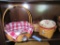 3 LONGABERGER BASKETS - 2002 WITH INSERT. 2001 WITH INSERT. 2002 WITH INSER