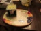 J EXPORT COMPANY TURKEY PLATTER, FLORAL GLASS, AND BURDEN COFFEE MUG WITH S