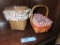 1997 LONGABERGER BASKET WITH INSERT. 1983 LONGABERGER BASKET WITH DIVIDED I