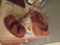 WOODEN CONDIMENT SET. GLASS AND METAL CONDIMENT SET. CUTTING BOARD COVERED