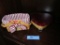 2005 LONGABERGER HEART-SHAPED BASKET WITH DIVIDED INSERT AND LID. 1998 LONG