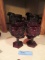 AVON CRANBERRY PITCHER AND STEMWARE