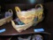 2001 LONGABERGER BASKET WITH INSERT. 2000 LONGABERGER BASKET WITH DIVIDED I