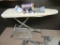 IRONING BOARD WITH IRONS AND ETC