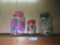 GLASS AND PLASTIC DRINK DISPENSERS WITH FOOD STORAGE JAR
