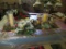 LARGE CHRISTMAS CANDLE HOLDERS WITH HURRICANE SHADES AND ETC